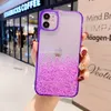 Luxe glanzende glitter poeder telefoon geval voor iphone 11 pro max xs xr 8 7plus met ketting lanyard mode achterkant transparante zachte tpu sho