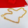 Collier tête de Dragon creux en perles pour hommes, chaîne en or jaune 18 carats rempli, classique Hip Hop Cool, collier ras du cou pour hommes, cadeau