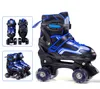 Inline & Roller Skates Kids Size Adjustable Double Line For Children Two Skating Shoes Patines With 4 Wheels1