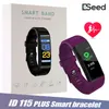 Färgskärm ID115 plus smart armband fitness tracker band hjärtfrekvens blodtrycksmätare smart armband