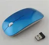 New Style Candy color ultra thin wireless mouse and receiver 2.4G USB optical Colorful Special offer computer mouse Mice 50Pcs