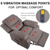 Comfortable 8 Vibration Massage Heated Recliner Sofa Chair Ergonomic Lounge with 8 Vibration Motors Now US Stock PP039116EAA Hot sale