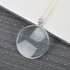 5x vergrootglas hanger ketting glazen lens legering ketting voor handige lezing voor vrouwen mannen D88