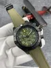 무료 배송 새로운 도착 남성 시계 쿼츠 스톱워치 스테인레스 스틸 시계 녹색 다이얼 남자 시계 크로노 그래프 손목 시계 265