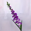 가짜는 긴 웨딩 홈 장식 인공 꽃 글라디올러스 17.72 "길이 시뮬레이션 창포 녹색 잎 줄기