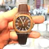 PF Miglior Versione Nuovo Comparto 5167R-001 Brown Dial Cal.324 SC automatico 5167 Mens Watch Sapphire oro rosa 18 carati cassa di gomma del