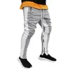 Mens Joggers Zipper повседневные брюки Фитнес спортивная костюма.