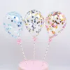 5 Stück 10 Stück 5 Zoll Mini-Konfetti-Latex-Luftballons mit Strohhalm für Geburtstag, Hochzeit, Party, Kuchenaufsatz, Dekorationen, Bady Shower Supplies1189w