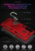 Armour Dual Layer Case 360 ​​graders roterande metallringhållare Kickstand Stötskyddad täckning för Samsung Galaxy A11 A21 A01 A41 A31 A21S A51 5G