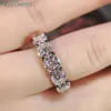 Nicegems 14k White Gold Eternity Band Round Brilliant Cut 7.7ctw Moisanite Mariage Band Matching Bandcolor VVS1 Clarity9497895