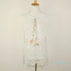 Vendita calda elegante camicetta di pizzo bianco camicia a tunica donna top manica 3/4 camicetta vintage per ragazze 2019 sexy scollo a V Renda Blusa