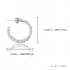 High Quality 925 Sterling Silver Gold Plated Bling CZ Hoops Earrings for Girls Women Nice Gift