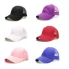 Ponytail Baseball Hat Summer Camo Baseball Mesh Cap Outdoor Sports Unisex Sun Visor Cap Cycling Snapback Caps 10 Colors CYZ2601 300Pcs