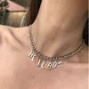 Hiphop bricolage déclaration collier Alphabet chienne Hellboy pendentif jeu amusant déclaration collier femmes charme fête bijoux accessoires