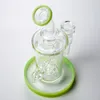 14mm Joint Heady Glass Water Pipes Recycler Showerhead Perc Hookahs 7 Inch Bongs Klein Torus Perc Oil Dab Rigs With Bowl Ship By Sea