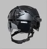 Tactische helm voor Wendy / High Cut / Fast / AF / MISTHE / REVISION / AIRSOFT CLEAR BATLSKING VIPER VISOR BK Transparent / Zwart / Verzilverd Lense