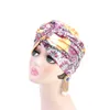 Mulheres Moda Impressão atado chapéus turbante chapéu Afica Índia Estilo muçulmana Bandanas Negras cabeça envoltório cabeça 15 cores Venda quente