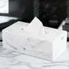 Nordic Creative Marble смолы ткани коробка для гостиной журнальный столик салфетка поднос современный отель бумаги полотенце для хранения домой Decoratio Y200328