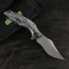 Coltello pieghevole ad apertura rapida design originale spina verde lama M390 manico in lega di titanio TC4 coltello da campeggio all'aperto, coltello tascabile strumento EDC