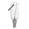 50ML Empty Alcohol Refillable Bottle With Keyring Hook Clear Transparent Hand Sanitizer Empty Bottle Portable Sanitizer Bottles BH2719 TQQ