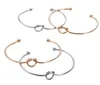 Europa och Förenta staternas smycken Enkel vindarmband Personlig Knot Bangle Armband Tie Bangle för Kvinnor Flickor Billiga Partihandel DHL
