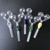 Multi cores Duplo Burner Cachimbo pirex de vidro queimador de óleo Tubos do crânio do estilo cachimbos para fumar Acessórios 5 polegadas