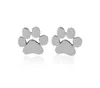 Nieuw Pet Cat Dog Lover Paw Print Oorbellen Puppy Memorial Minimalistische Oorbel Leuke Diervoetafdruk Goud Verzilverd Oorbellen