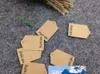 Free shipping 3x2cm Color Price Tags Hand made Gift tags Thank you DIY Kraft Paper cards Garment 200PCS Tags+200PCS Strings