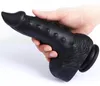 Siyah Butt Dildo Fiş Silikon Büyük Por Monster Penis Prostat Masaj Vajina Mastürbasyon Kadın İçin Seks Oyuncakları Man5680740