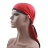 Długi ogon Durag Hip Hop Turban Unisex Oddychający Bandana Hat Silky Satin Durag Do Doo du Rag Długi Ogon Headwrap Headwear