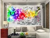 3D stereo brick wall English letters living room background wall decoration painting 3d murals wallpaper for living room