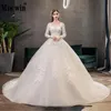 Mme Win robes De mariée à manches longues 2020 dentelle nouveau luxe musulman robe De bal robe De mariée sur mesure Vestido De Noiva X