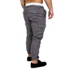 Herenbroek heren uefezo casual joggers vaste kleur mannen katoen elastische lange broeken pantalon homme vracht -leggings