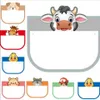 US Stock Kids Cute Cartoon Animal Face Shields Niños Máscara protectora Cara completa Saliva Protection Clear Visor Respirator FY8108