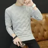 Black White Sweat Sweater Long Leeve para Hombres Solid Sold Fashion Sweater tejido Japón Estilo Mens Designer