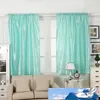Solid Color Curtain Living Room Bedroom Decorate Silk Cloth Shading Window Curtains Wedding Home Decor Bathroom Accessories 21jx5 CY