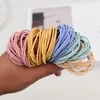 100pcs şişe 4cm Elastik Kauçuk Bantlar 2mm Kalın Renkli İnce Temel Çocuk Kızlar Kadın Saç Aksesuarları Sevimli Tie Sak Halat256G