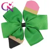 5Inch Girls Bows Hair Clip Kids Pencil Bows Hair Clip -paljetter Grosgrain Ribbon Bows Barrettes For Kid Chirstmas Hårtillbehör A3948