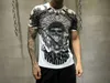 Мой бренд T рубашки хлопчатобумажная футболка с кристаллами индийский череп воин печати мужчин дизайнер футболки забавные футболки Slim Fit Unisex футболка