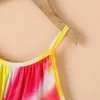 Été 2020 Ins Tie Dyed Barboteuses Bébé Sling Romper Garçons Et Filles Jarretelles Combinaisons Vêtements Boutique Enfants Vêtements D'escalade M2619