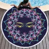 Polyester Round Beach Towel Hippie Mandala tapestry Boho Hippie Indian Tablecloth Yoga Mat Sunscreen Shawl Wrap Picnic Mat