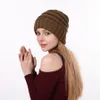 Mode Femmes Bonnet Chaud Hiver En Plein Air Tricoté Chapeau 17 Couleurs Filles Épais Laine Skullies Bonnets Chapeau De Fête Mer DDA5902885355