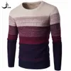 Fjun Brand Sweater Casual Automn O-Neck Striped Struited Pullsouvers Slim Fit Men Long Mancheur Poulain masculin Vêtements minces SAPETER HOMBRE MX200711