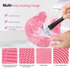 Silicone escova da composição Mat limpeza com escovas Secagem suporte de escova Cleaner Urso Mat Shaped Ferramentas Limpas Cosmetic Brushes Cleaner Pad seco