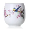 Vintage garden bird tea cup Ceramic tea bowl large-capacity Japanese teacup waist ancient cup 180ml