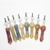 Glass Kit with 10mm Titanium Quartz Tips smoking pipes Keck Clip glasss reclaim catcher