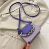 New Fashion Matte Patchwork Crossbody Bags for Women Chains Strap Shoulder Bag Lady Small Flap Ladies Handbags Thick Chain226u