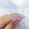 2020 NOWA OBSŁUGA Luksusowa biżuteria błyszcząca 925 SREBROWA SREBROWA Księżniczka Cut White Topaz CZ Diamond Cones popularne kobiety stadnina 3827551