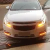 2pcs لـ Chevrolet Cruze 2009 2010 2011 2012 2013 2014 DRL Daytime Running Lights مع ضوء النهار إشارة صفراء