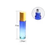 Color gradient 10 ml Glass Essential Oils Roll-on Bottles with Stainless Steel Roller Balls Roller Bottles 9 Colors